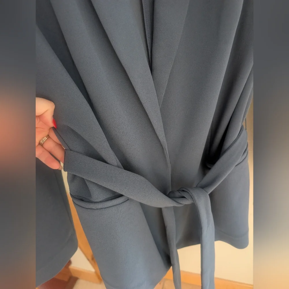 White House Black Market Dusty Blue Blazer - Picture 5 of 10